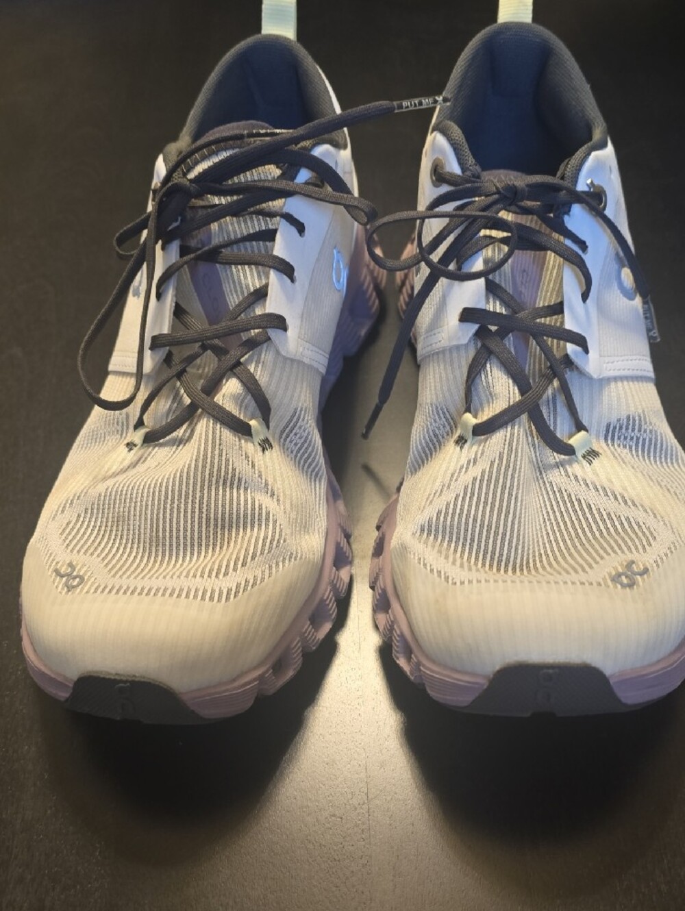 On Running Women's Athletic Shoes in White with Lavender Sole - Picture 6 of 10